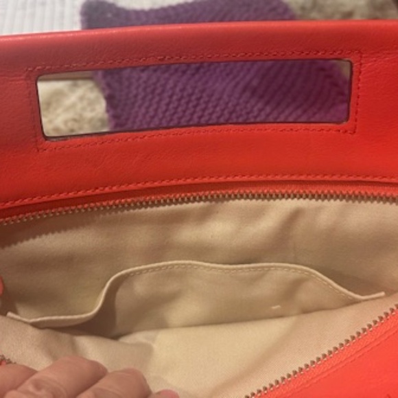 New Coach Coral Colored Clutch Purse - Picture 9 of 16
